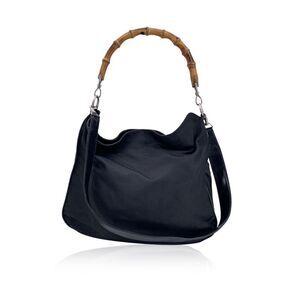 Gucci Vintage Cloth Hobos Bamboo